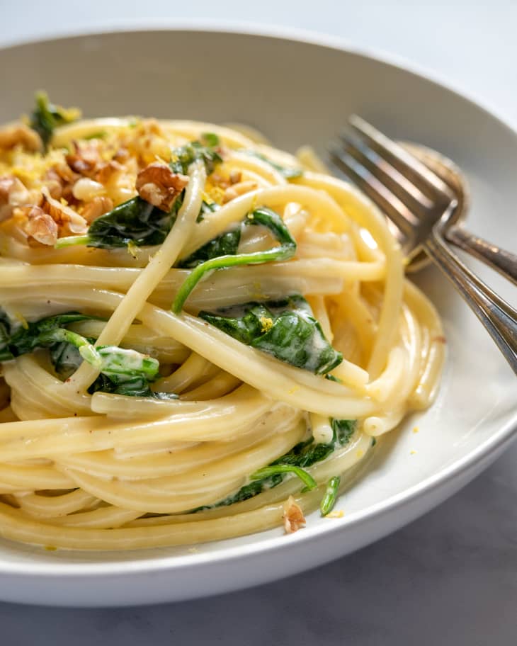 Spinach Pasta (With Lemon Cream Sauce) The Kitchn